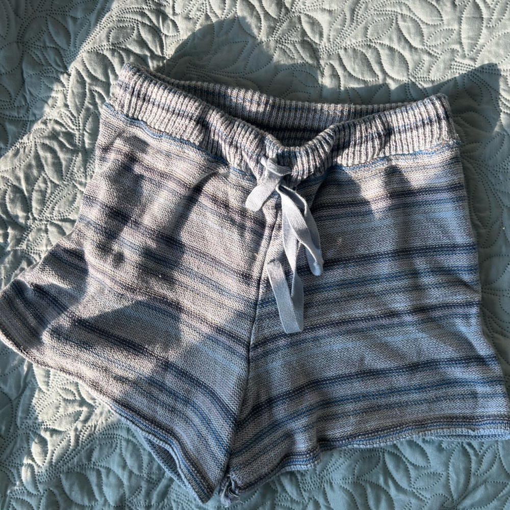 Striped Blue and Gray Shorts
